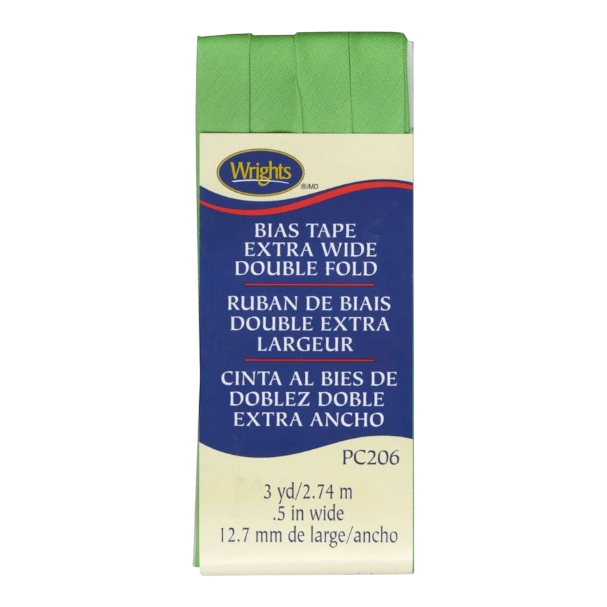 Extra Wide Double Fold Bias Tape Green Glow , quilting and neat fabric finishing