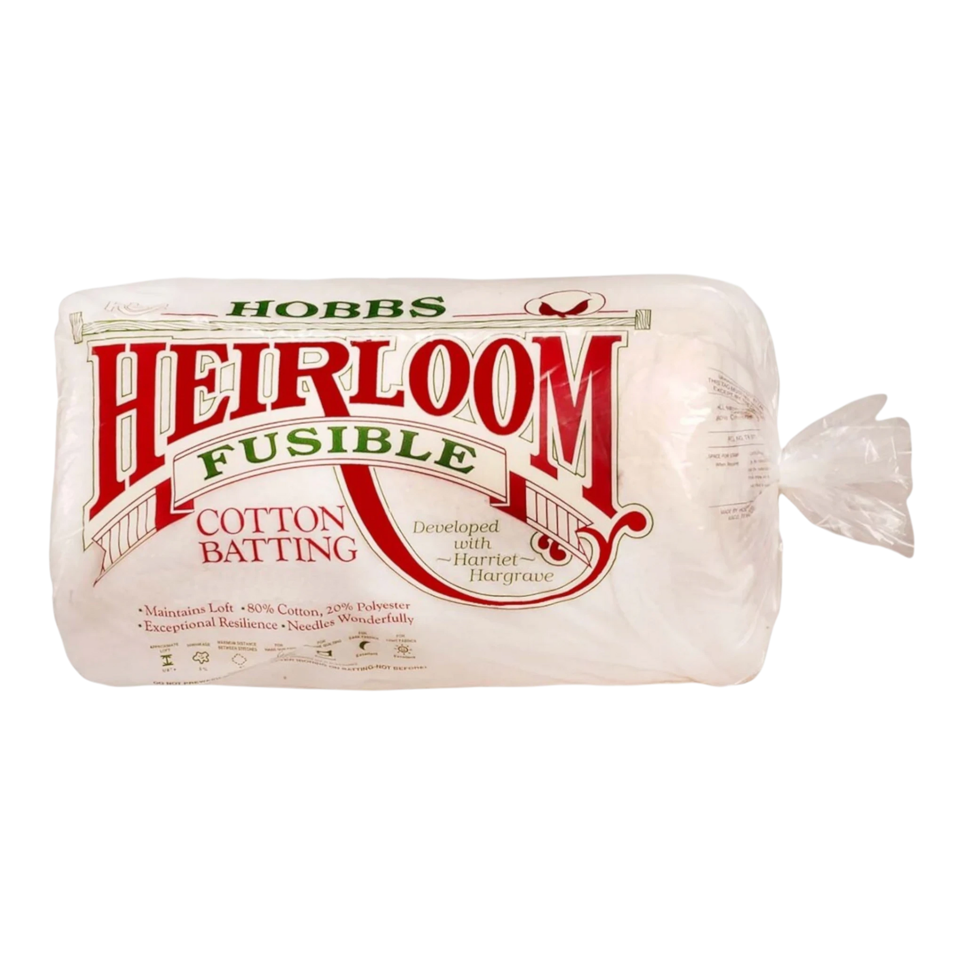 Heirloom Premium Fusible Cotton Blend - Crib size for applique, sewing and craft projects