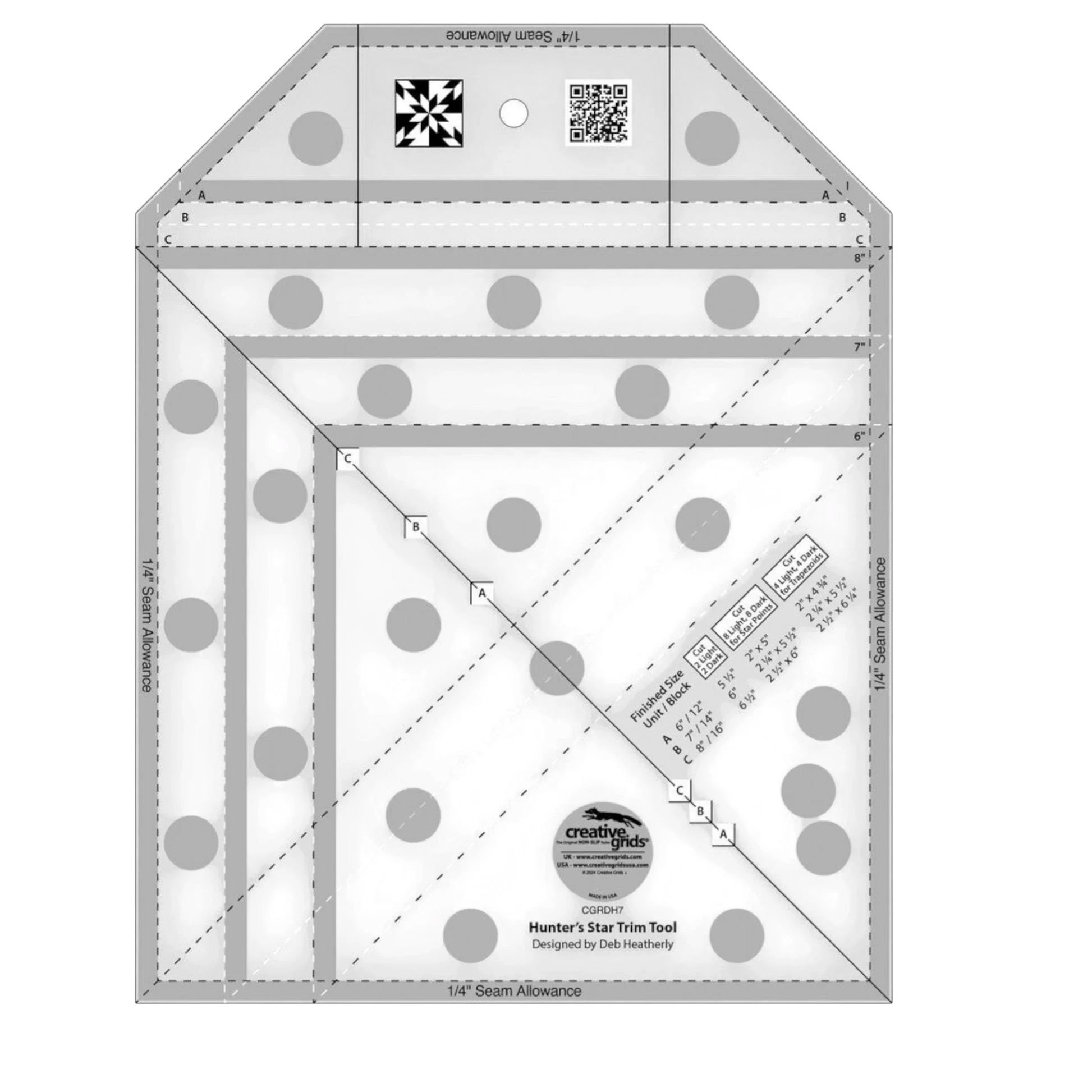 Creative Grids Hunter's Star Trim Tool CGRDH7 , crafting and sewing tasks