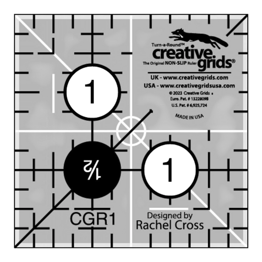 Quilt Ruler 38 mm Square - CGR1 for precise cutting, marking and patchwork