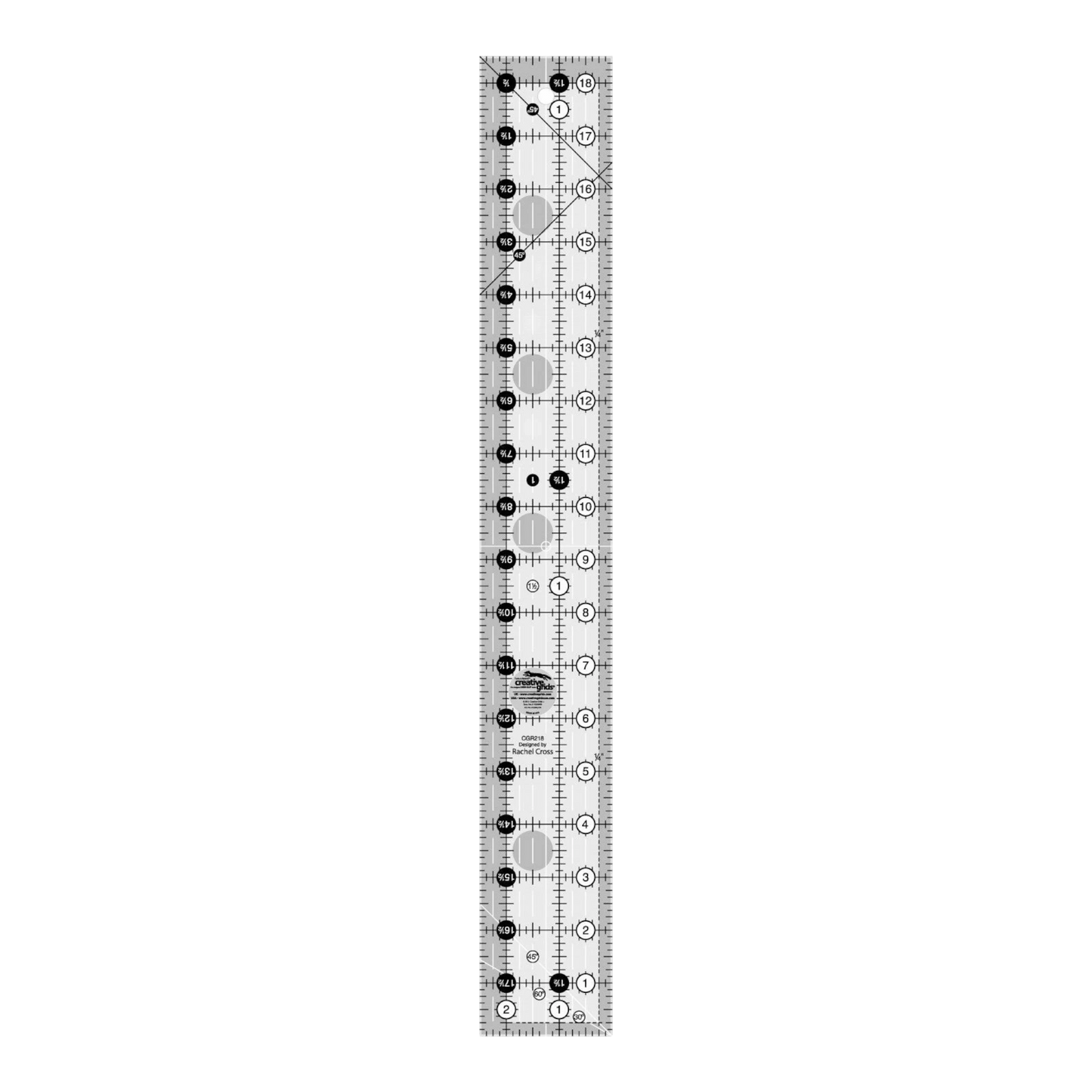Quilt Ruler 2.5x 470 mm for precise cutting, marking and patchwork