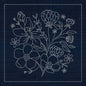 Sashiko Australian Blossom INDIGO , piecing and stitching