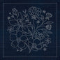 Sashiko Australian Daffodil INDIGO , piecing and stitching