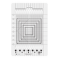 Stripology Quarters Mini Quilt Ruler CGRGE4 for precise cutting, marking and patchwork