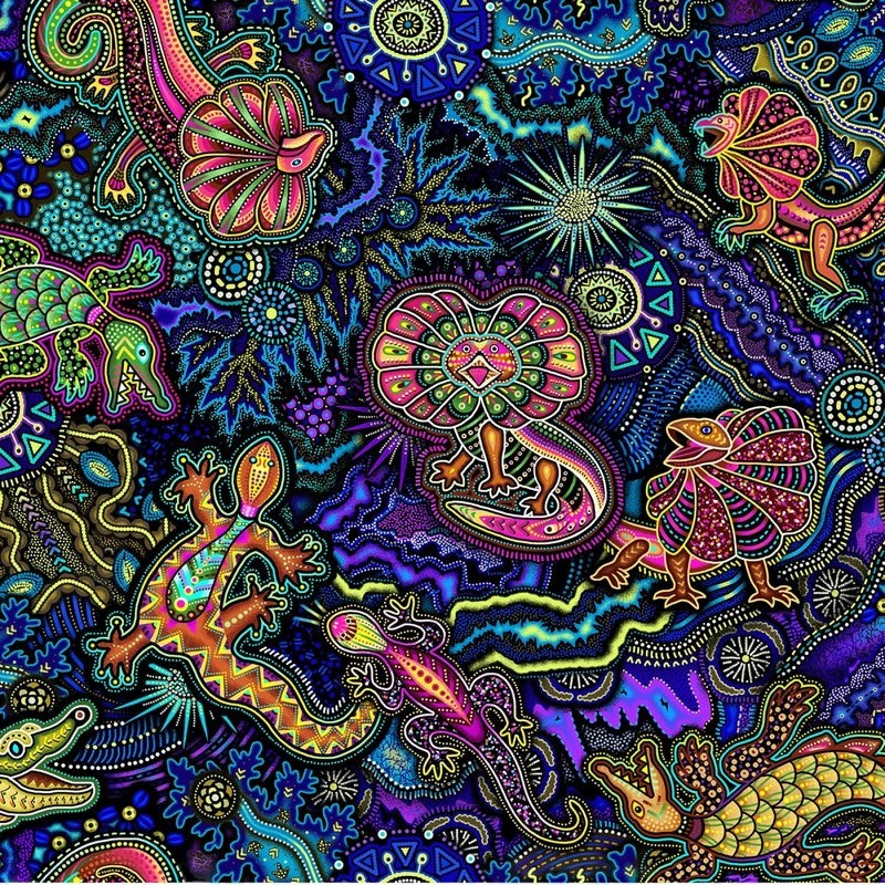 Tjukurpa Land Master Print Blue