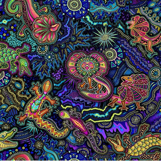 Tjukurpa Land Master Print Blue