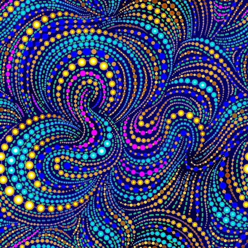 Tjukurpa Land Swirls Teal