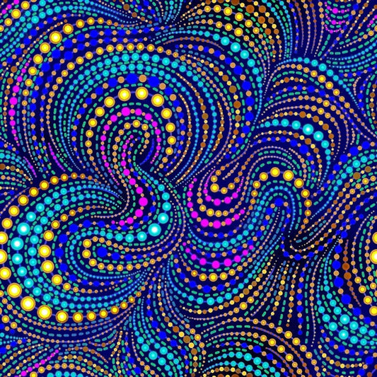 Tjukurpa Land Swirls Teal