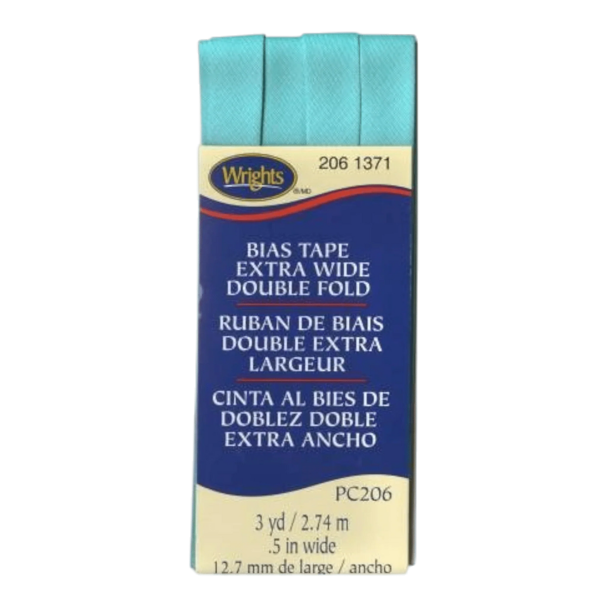 Extra Wide Double Fold Bias Tape - Aquamarine
