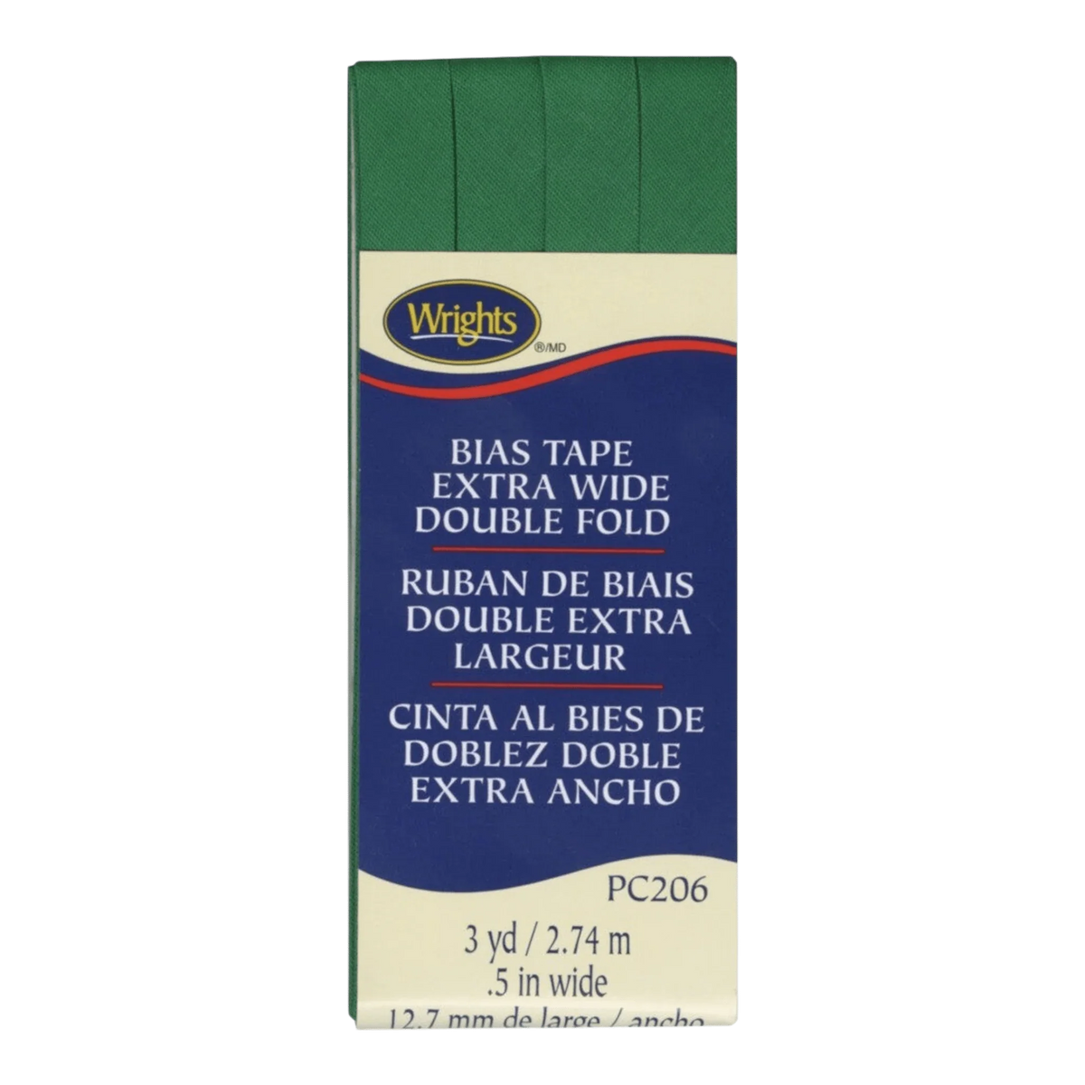Extra Wide Double Fold Bias Tape - Emerald