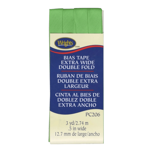 Extra Wide Double Fold Bias Tape Green Glow - Everything Fabric