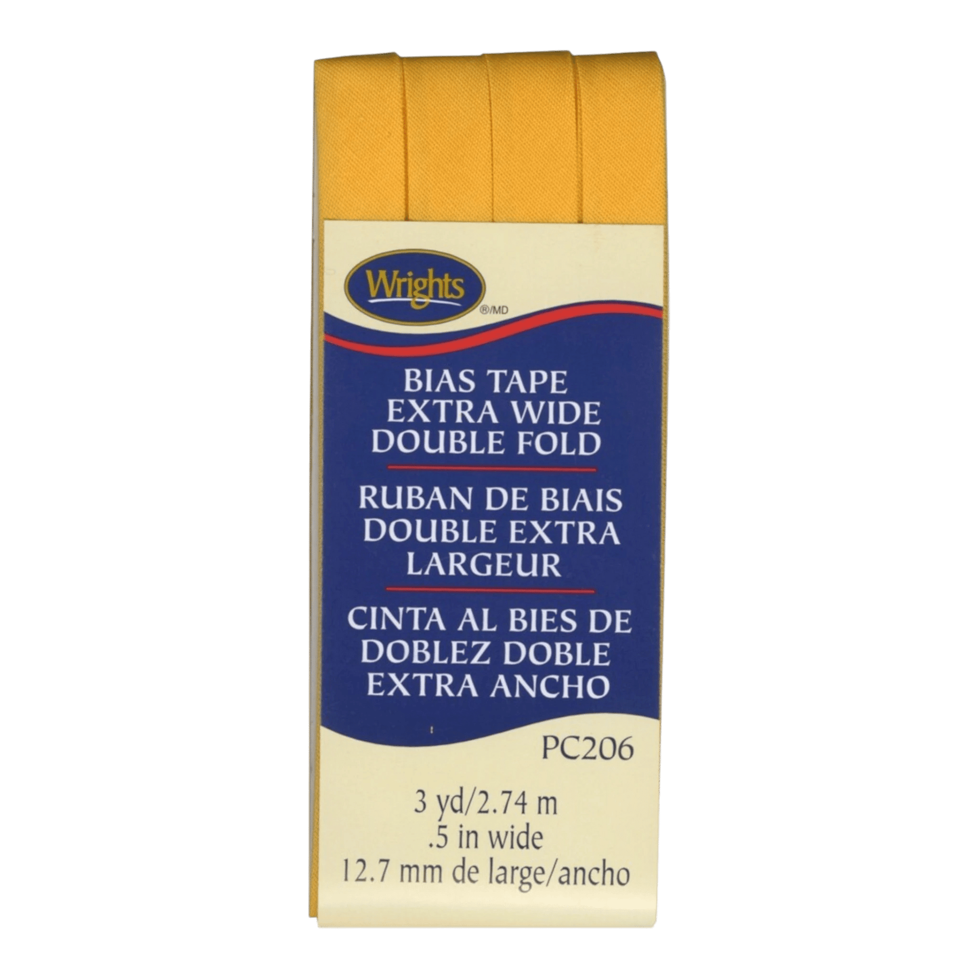 Extra Wide Double Fold Bias Tape - MARIGOLD - Everything Fabric