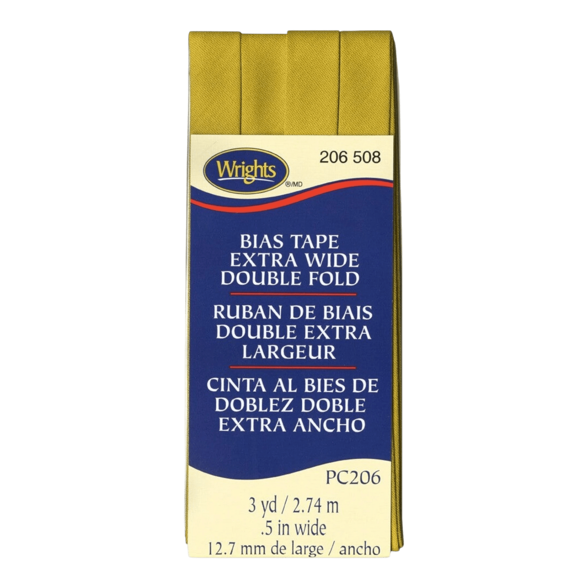 Extra Wide Double Fold Bias Tape - MUSTARD - Everything Fabric