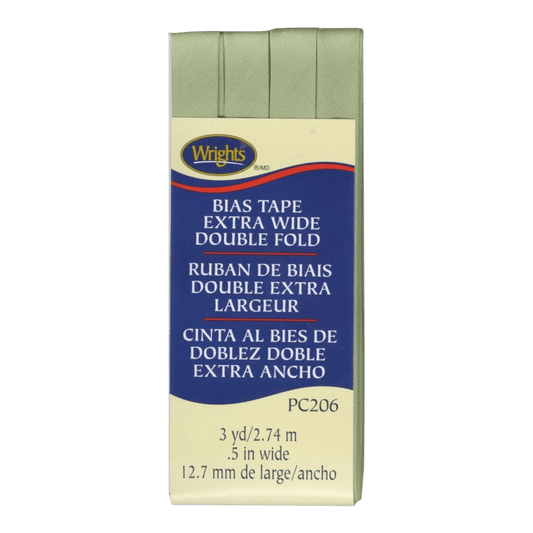 Extra Wide Double Fold Bias Tape - SEAGREEN - Everything Fabric
