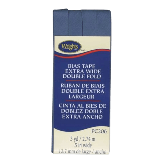 Extra Wide Double Fold Bias Tape - Stone Blue - Everything Fabric