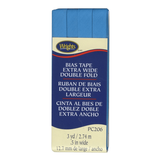 Extra Wide Double Fold Bias Tape - Turquoise - Everything Fabric