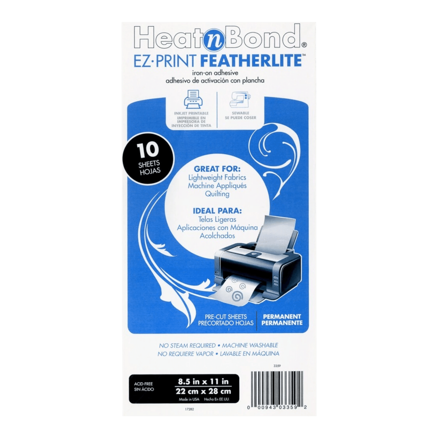 EZ Print FeatherLite 216 mm x 279 mm 10pk - Everything Fabric