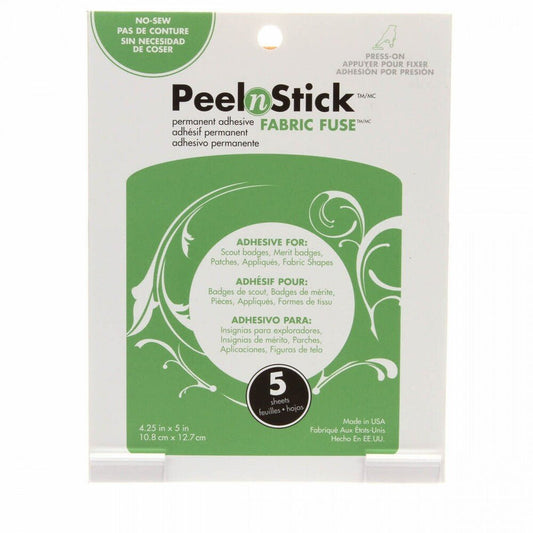Fabric Fuse Peel N Stick 4.25" x 5" Sheet 5ct - Everything Fabric