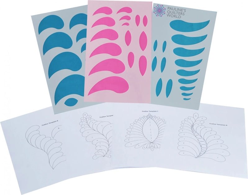 Feather Stencils Templates - Everything Fabric