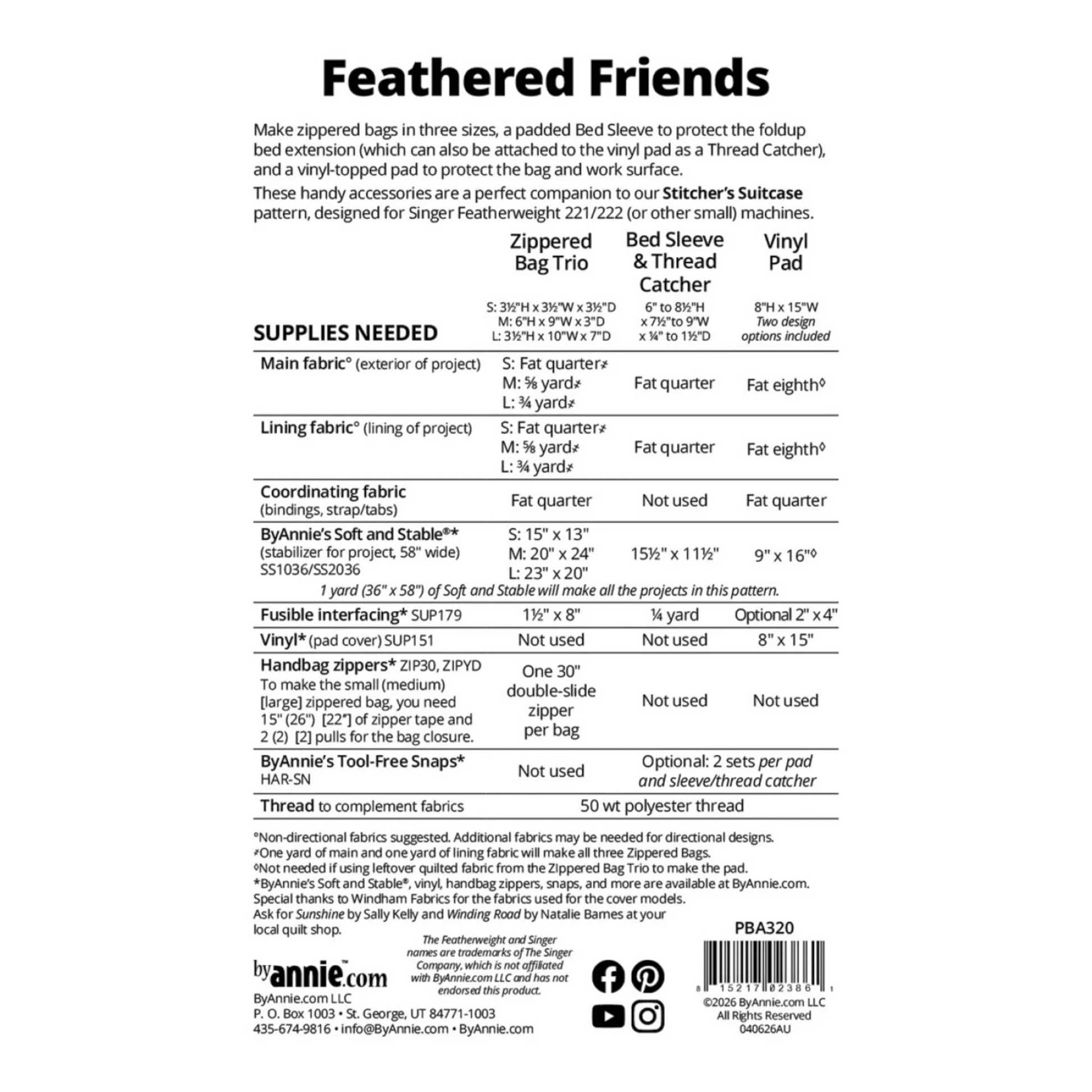 Feathered Friends Bag Pattern - Everything Fabric