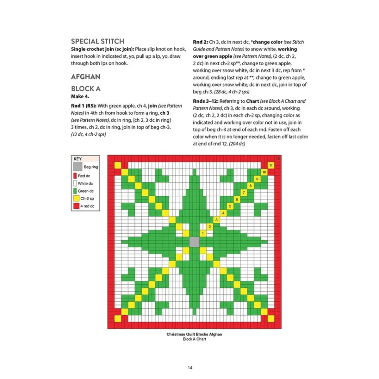 Festive Christmas Crochet Afghans Book - Everything Fabric
