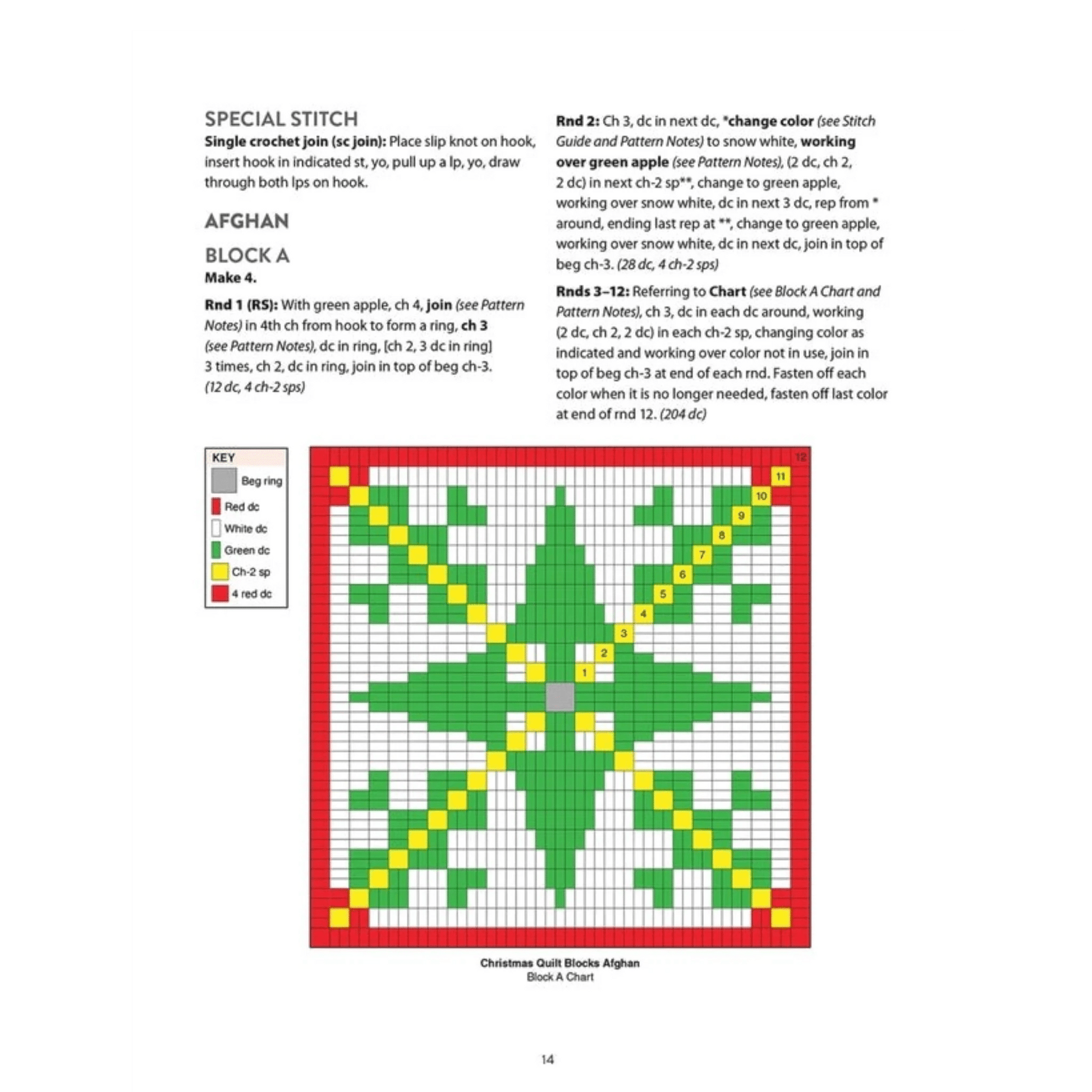 Festive Christmas Crochet Afghans Book - Everything Fabric