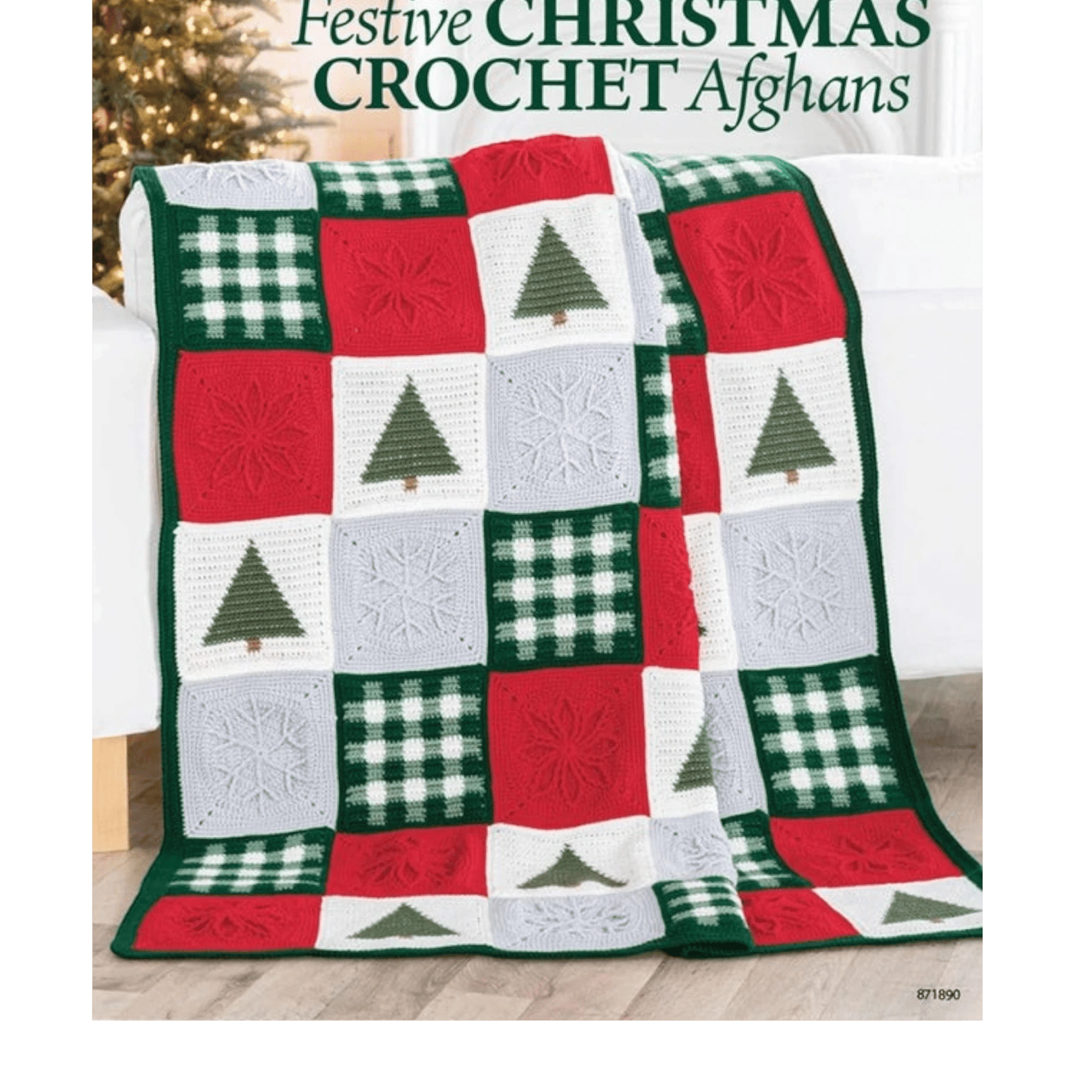 Festive Christmas Crochet Afghans Book - Everything Fabric