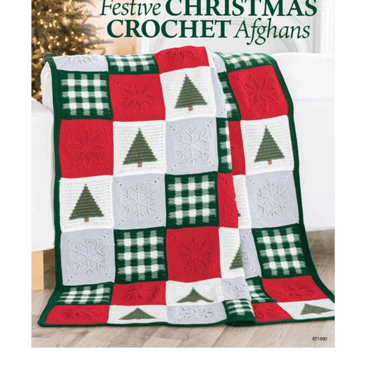 Festive Christmas Crochet Afghans Book - Everything Fabric