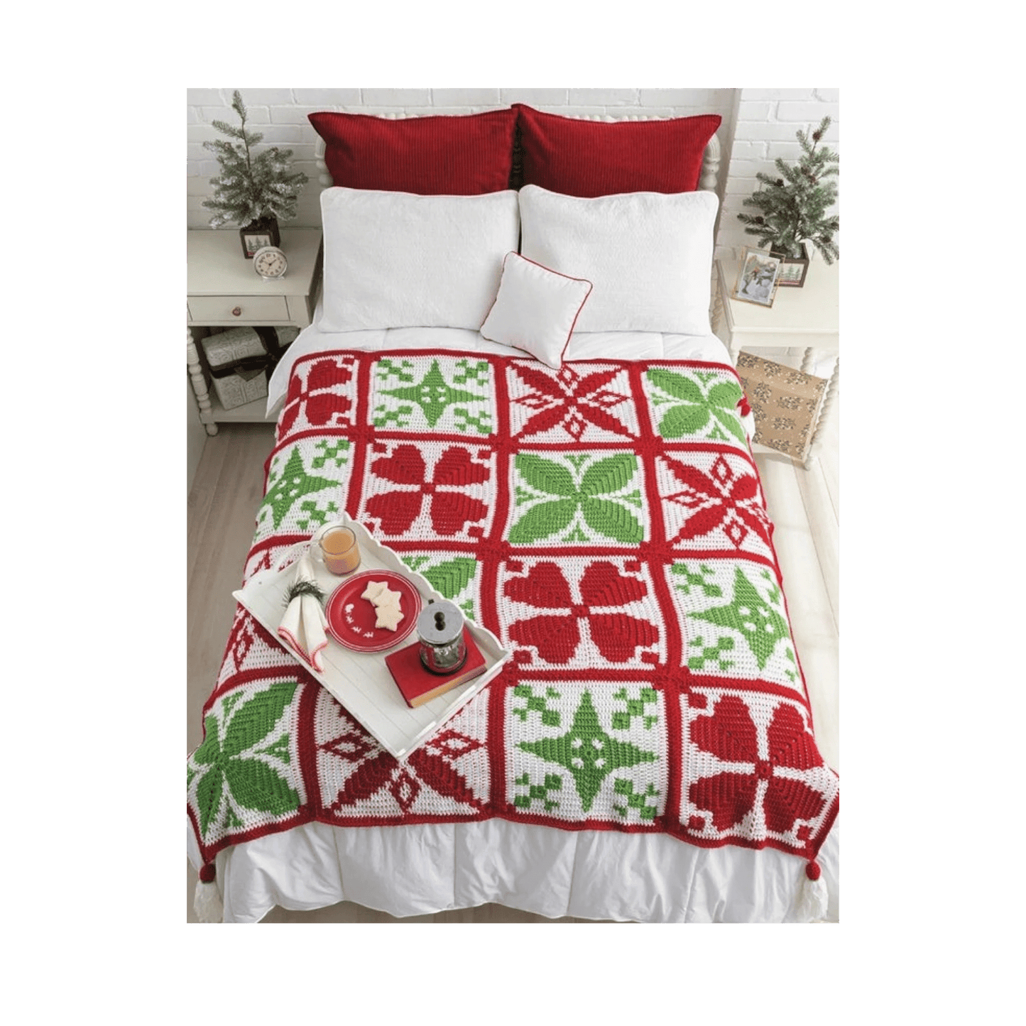 Festive Christmas Crochet Afghans Book - Everything Fabric