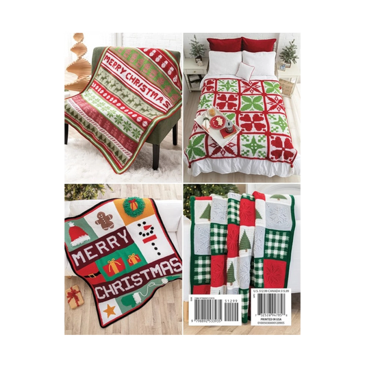 Festive Christmas Crochet Afghans Book - Everything Fabric