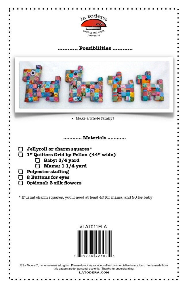 Flatty Dogs mama & Baby Pillow Pattern - Everything Fabric