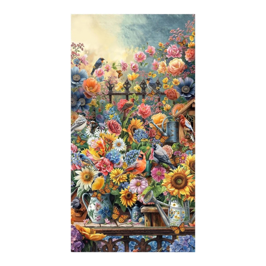 Florinda - Blue Panel 24in - Everything Fabric