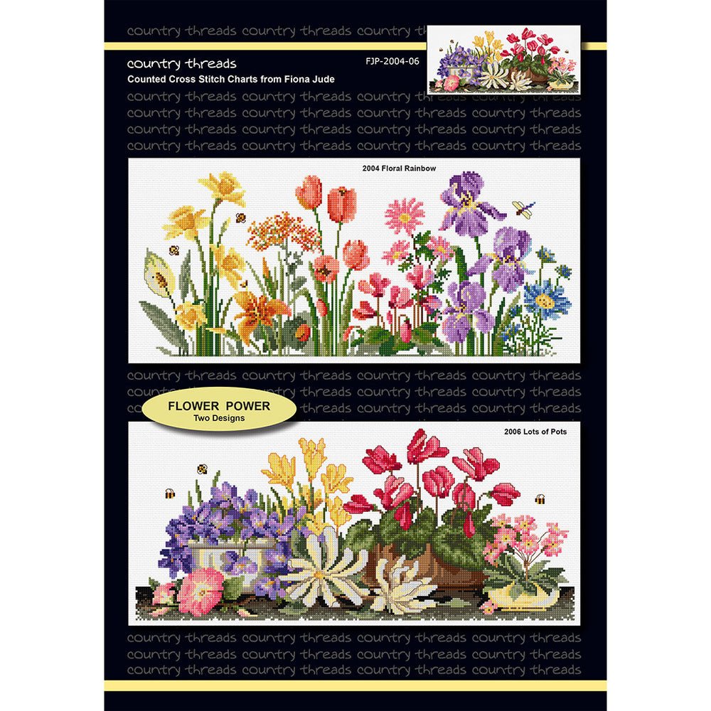 Flower Power Cross Stitch - Everything Fabric