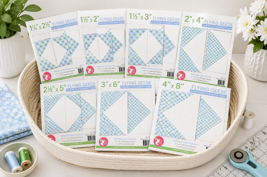 Foundation Paper - Flying Geese Quilt Block Pads