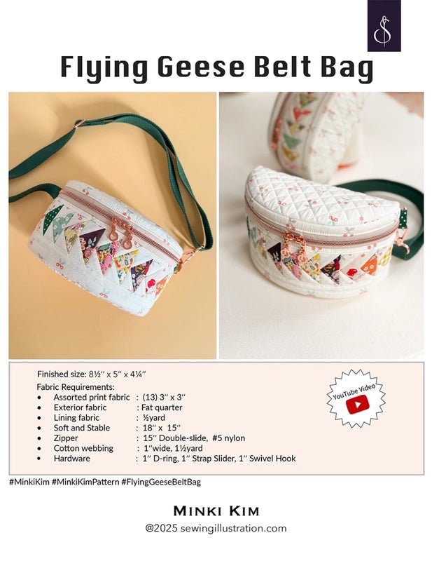 Flying Geese Belt Bag Pattern - Everything Fabric