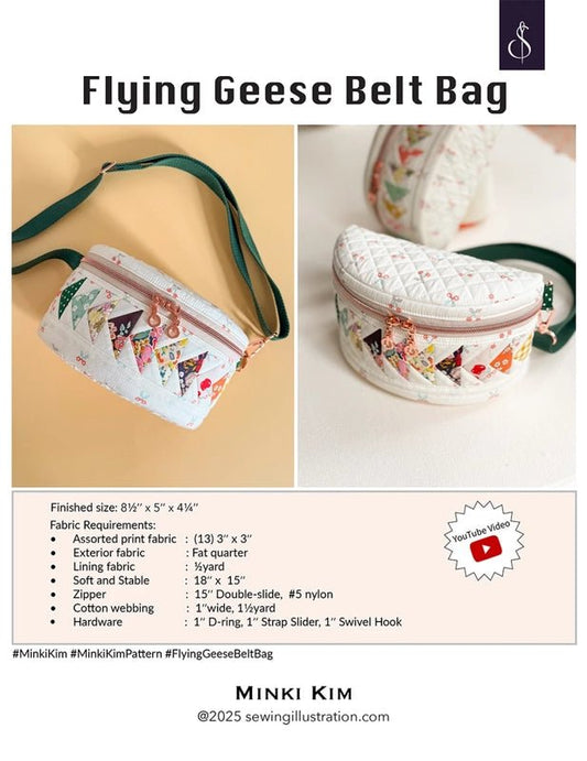 Flying Geese Belt Bag Pattern - Everything Fabric