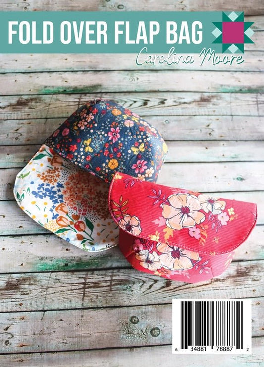 Fold Over Flap Bag - Postcard Pattern - Everything Fabric