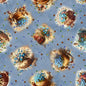 Forget Me Not - Slate Pin Cushions 9in repeat - Everything Fabric