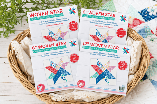 Foundation Paper - Woven Star Quilt Block - Everything Fabric