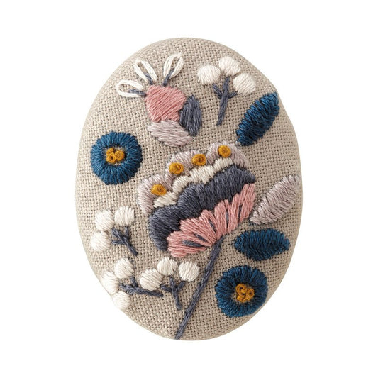 French Embroidery Kit Winters Bloom - Everything Fabric