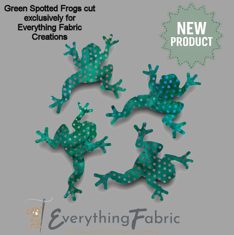 Frog 4pk - Green Spotted - Everything Fabric