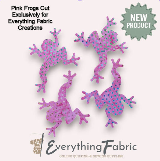 Frog Pk 4 - Pink Spotted - Everything Fabric