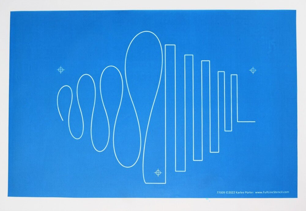 Full Line Stencil DOUBLE TROUBLE - 9.25 in x 12 in - Everything Fabric