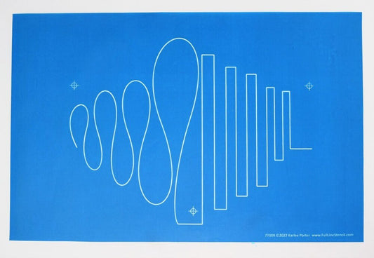 Full Line Stencil DOUBLE TROUBLE - 9.25 in x 12 in - Everything Fabric