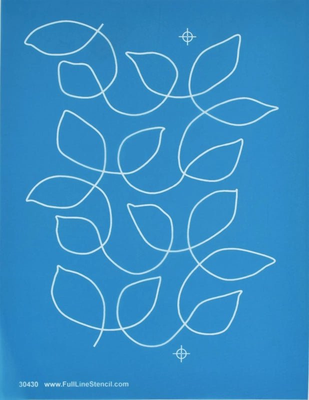 Full Line Stencil Enlarged Meandering Leaves - Everything Fabric