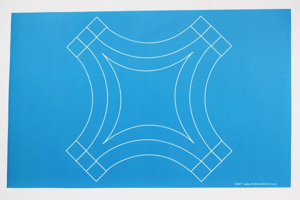 Full Line Stencil Intersecting Nine-Patch - 9 in - Everything Fabric