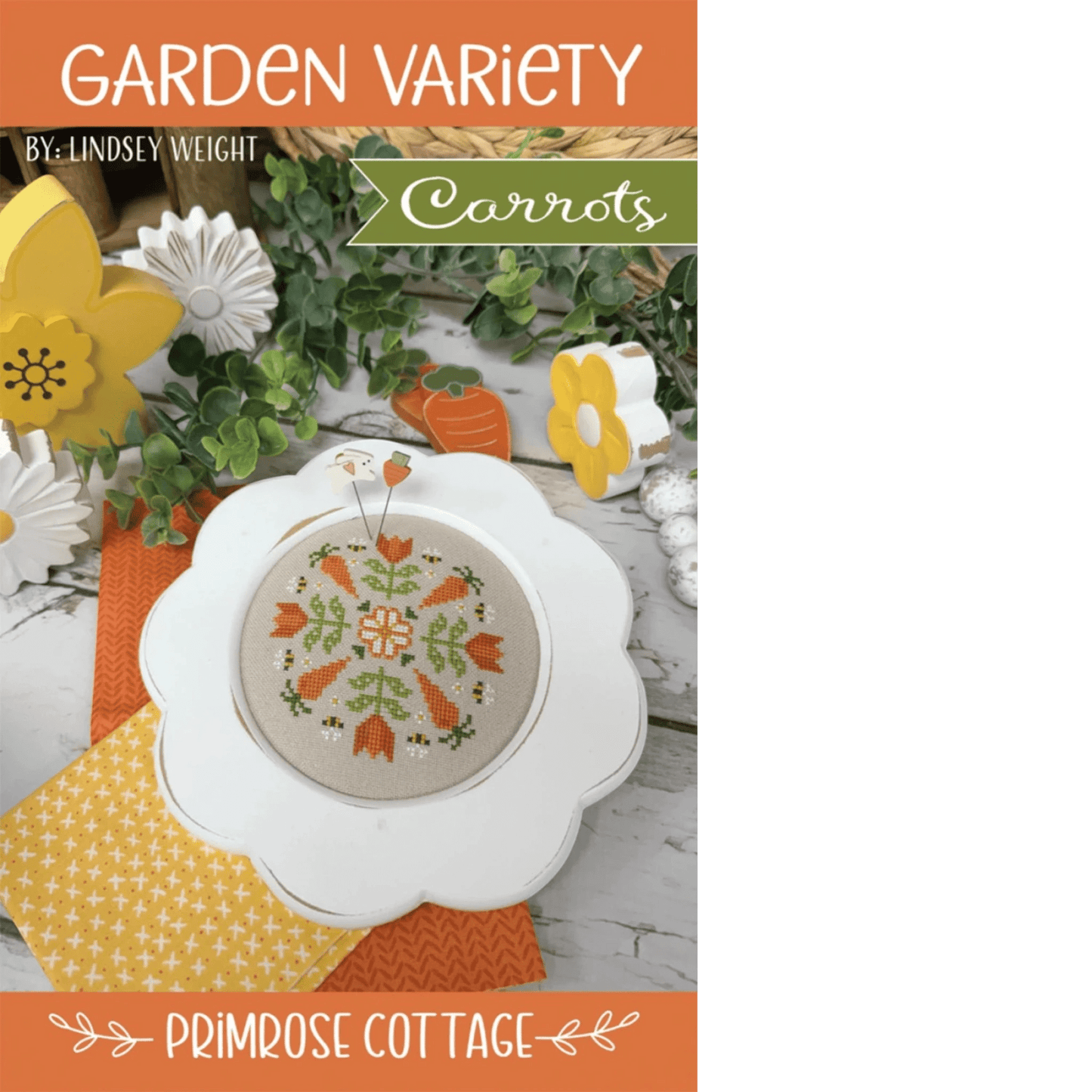 Garden Variety Carrot Cross Stitch Pattern - Everything Fabric