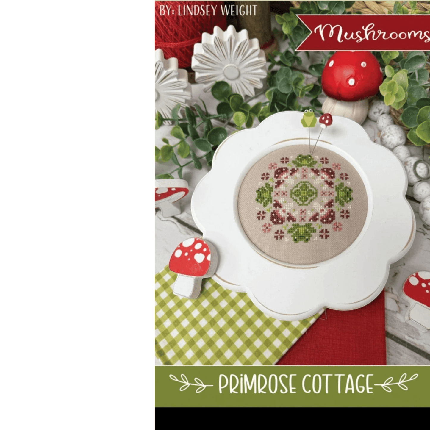 Garden Variety Mushrooms Cross Stitch Pattern - Everything Fabric