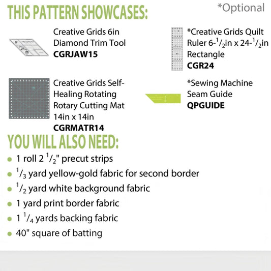 Gem-Star Quilt Pattern - Everything Fabric