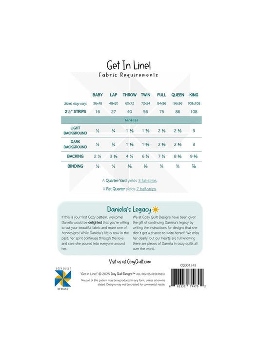 Get In Line! Pattern - Everything Fabric